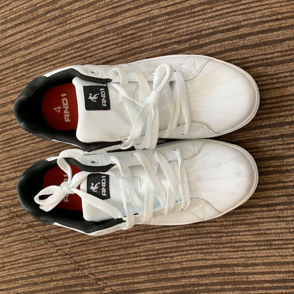 White AND1 shoes